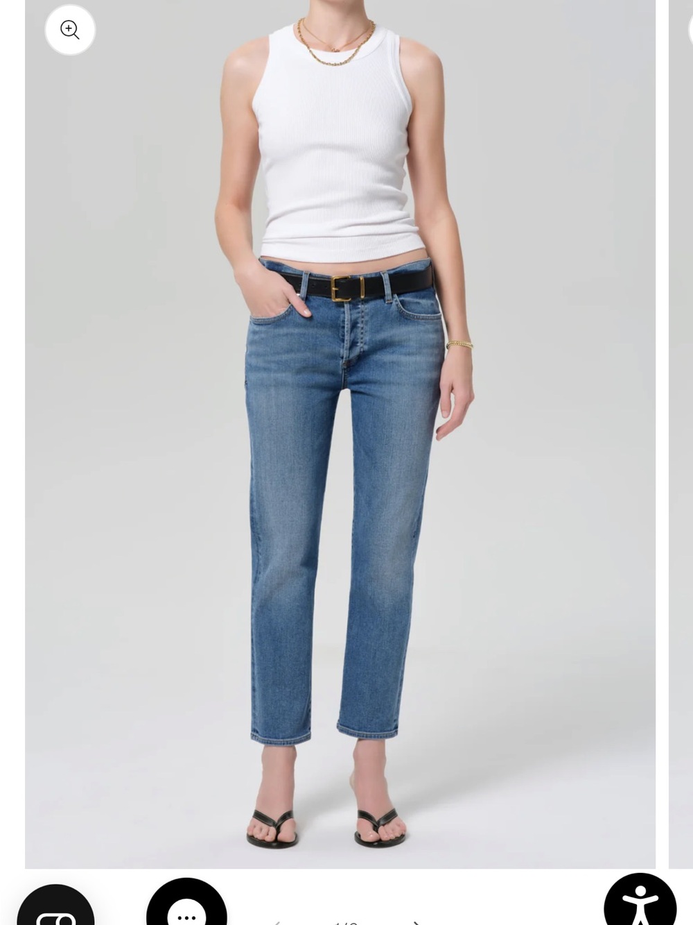 Citizens Of Humanity Straight Leg Jeans in Medium Blue